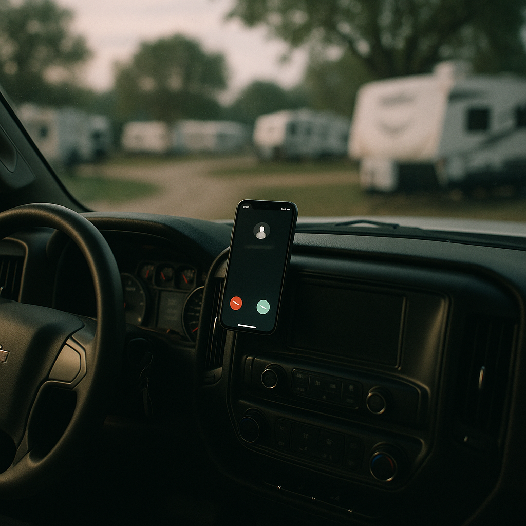 Phone setup for RV park owners who manage from a truck